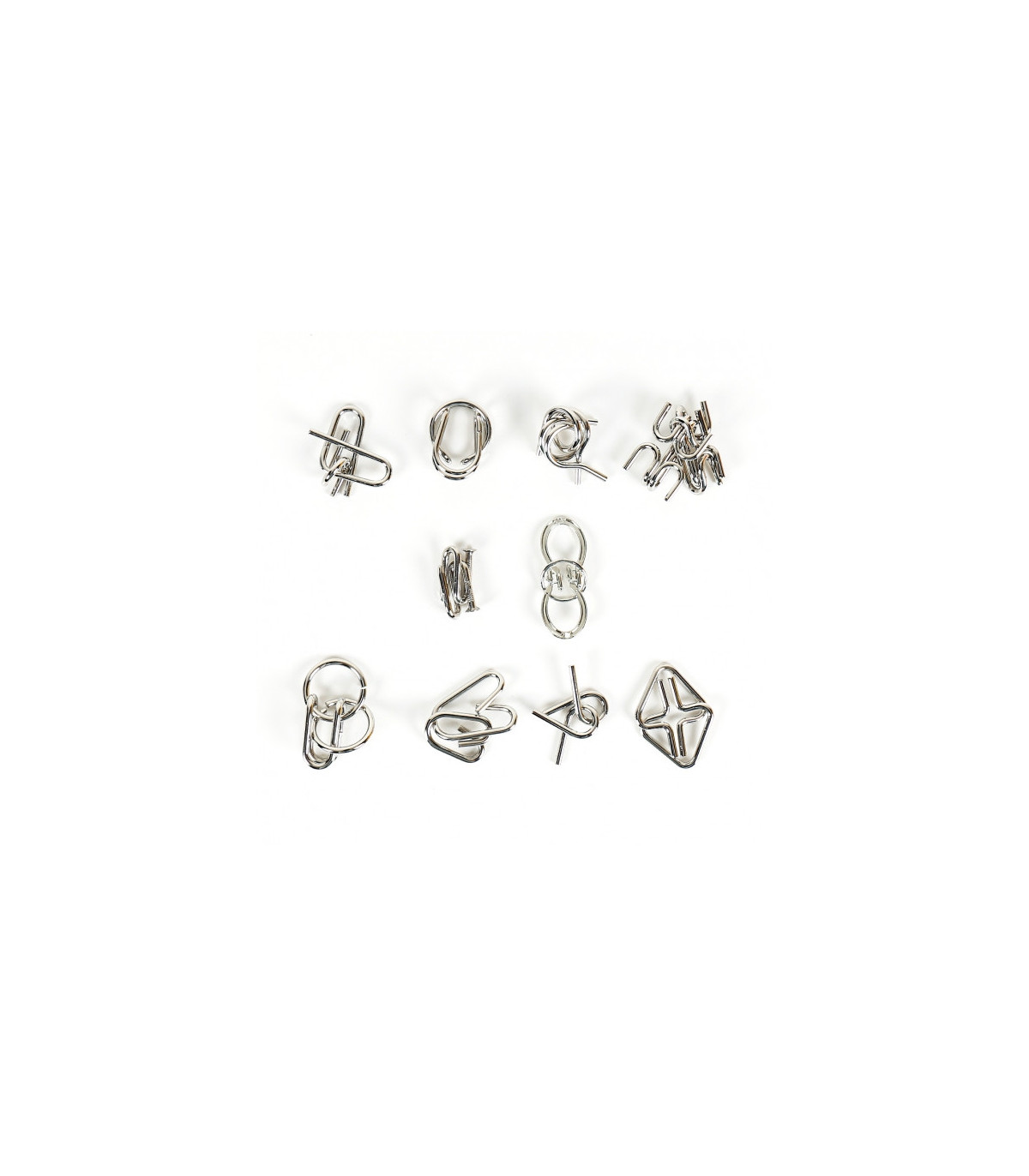 Sada 10 kovových hlavolamů