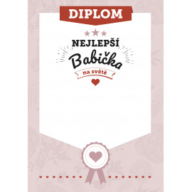 Diplom nejlepší babička na světe