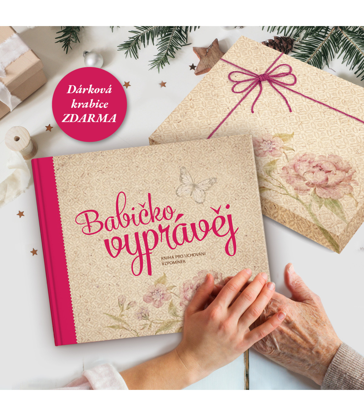 Dárková krabice na knihu Babičko vyprávěj