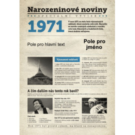 Narozeninové noviny 1971