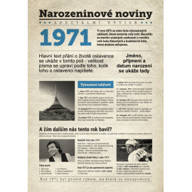 Narozeninové noviny 1971
