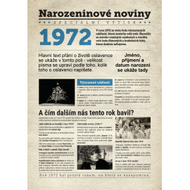 Narozeninové noviny 1972