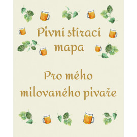 Pivní stírací mapa