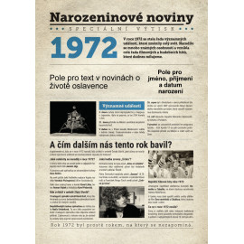 Narozeninové noviny 1972