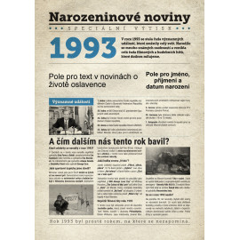 Narozeninové noviny 1993