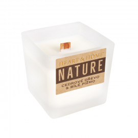 Svíčka NATURE - cedrové dřevo a bílé pižmo