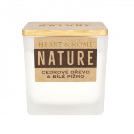 Svíčka NATURE - cedrové dřevo a bílé pižmo