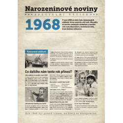Narozeninové noviny 1968