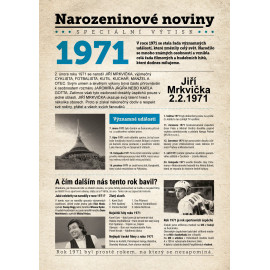 Narozeninové noviny 1971