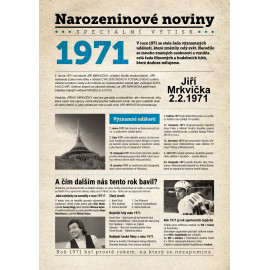 Narozeninové noviny 1971