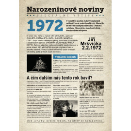 Narozeninové noviny 1972