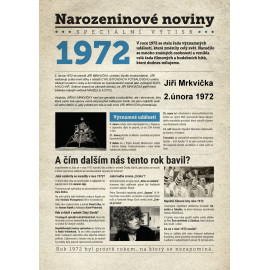 Narozeninové noviny 1972
