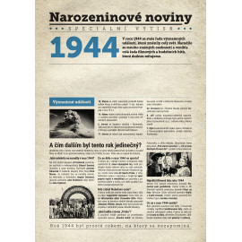 Narozeninové noviny 1944 s vlastním textem