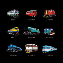 Dětské tričko tajemné názvy lokomotiv