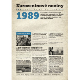 Narozeninové noviny 1989 s vlastním textem