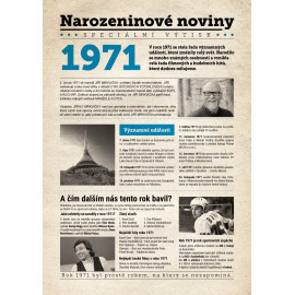 Narozeninové noviny 1971