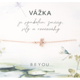 Náramek s vážkou na dárkové kartě