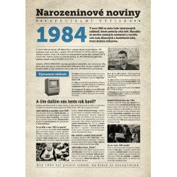 Narozeninové noviny 1984 s vlastním textem
