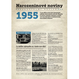 Narozeninové noviny 1989 s vlastním textem