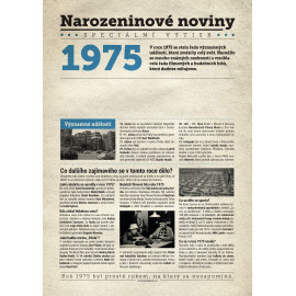 Narozeninové noviny 1989 s vlastním textem