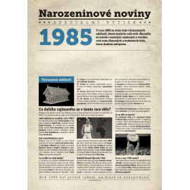 Narozeninové noviny 1989 s vlastním textem