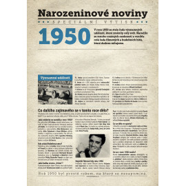 Narozeninové noviny 1989 s vlastním textem
