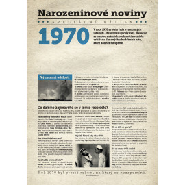 Narozeninové noviny 1989 s vlastním textem