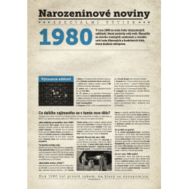 Narozeninové noviny 1989 s vlastním textem