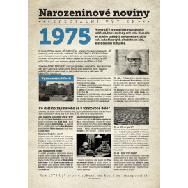Narozeninové noviny 1989 s vlastním textem