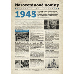 Narozeninové noviny 1989 s vlastním textem