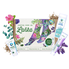 Dárková sada přírodní kosmetiky z konopí LAŇKA - péče o nohy, chodidla a paty