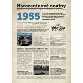 Narozeninové noviny 1989 s vlastním textem