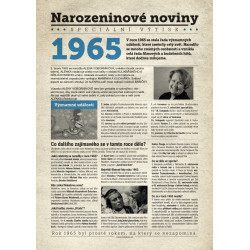 Narozeninové noviny 1989 s vlastním textem