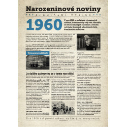 Narozeninové noviny 1989 s vlastním textem