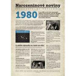 Narozeninové noviny 1989 s vlastním textem