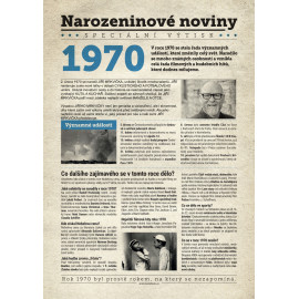 Narozeninové noviny 1989 s vlastním textem